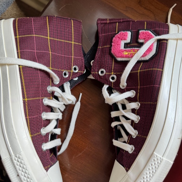Converse Chuck 70 Burgundy Plaid Womens 9 - Picture 6 of 9